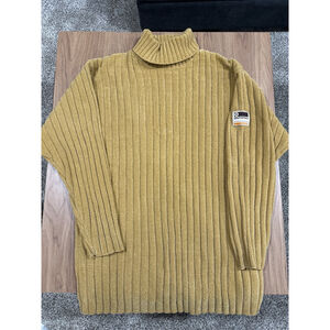 SouthPole Y2K Authentic Collection Yellow Turtleneck Knit Sweater Mens L Ribbed
